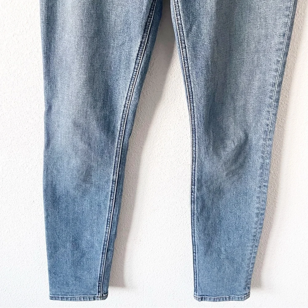 Reformation High Rise Skinny Crop Jeans Catalina Wash Patch Pocket Denim